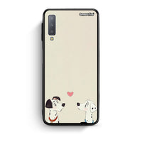 Thumbnail for samsung A7 Dalmatians Love θήκη από τη Smartfits με σχέδιο στο πίσω μέρος και μαύρο περίβλημα | Smartphone case with colorful back and black bezels by Smartfits