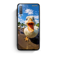 Thumbnail for samsung A7 Duck Face θήκη από τη Smartfits με σχέδιο στο πίσω μέρος και μαύρο περίβλημα | Smartphone case with colorful back and black bezels by Smartfits