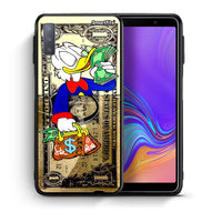 Thumbnail for Θήκη Samsung A7 2018 Duck Money από τη Smartfits με σχέδιο στο πίσω μέρος και μαύρο περίβλημα | Samsung A7 2018 Duck Money case with colorful back and black bezels