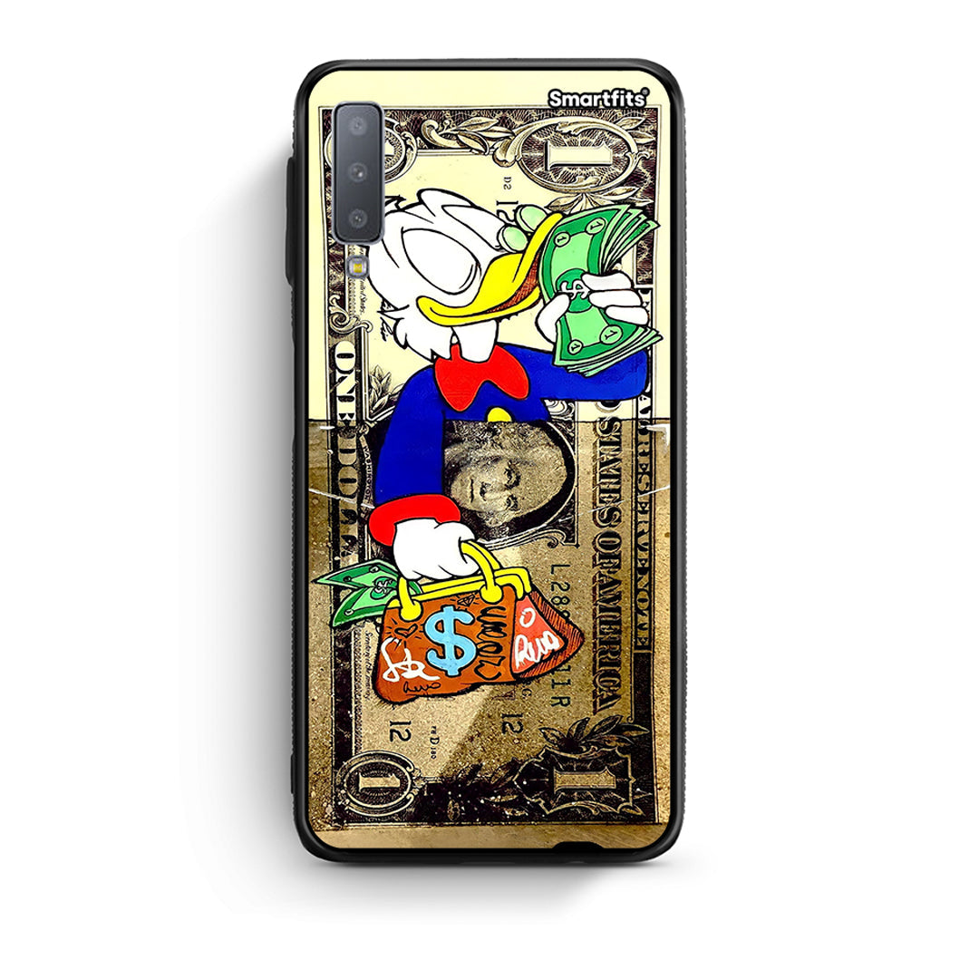 samsung A7 Duck Money Θήκη από τη Smartfits με σχέδιο στο πίσω μέρος και μαύρο περίβλημα | Smartphone case with colorful back and black bezels by Smartfits