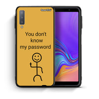 Thumbnail for Θήκη Samsung A7 2018 My Password από τη Smartfits με σχέδιο στο πίσω μέρος και μαύρο περίβλημα | Samsung A7 2018 My Password case with colorful back and black bezels