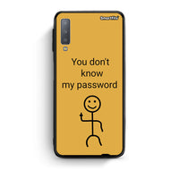 Thumbnail for samsung A7 My Password Θήκη από τη Smartfits με σχέδιο στο πίσω μέρος και μαύρο περίβλημα | Smartphone case with colorful back and black bezels by Smartfits