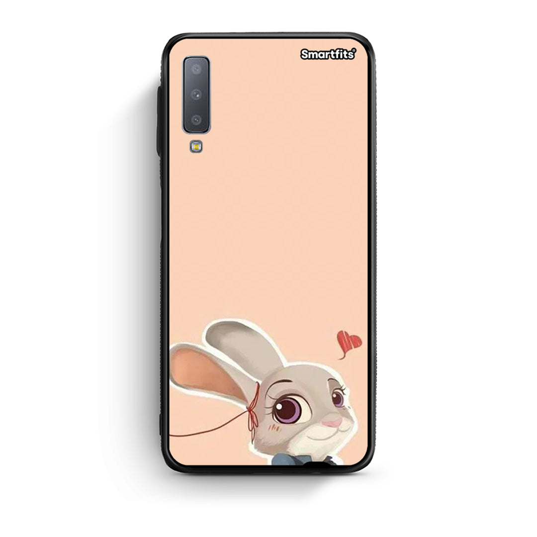 samsung A7 Nick Wilde And Judy Hopps Love 2 θήκη από τη Smartfits με σχέδιο στο πίσω μέρος και μαύρο περίβλημα | Smartphone case with colorful back and black bezels by Smartfits