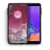 Thumbnail for Θήκη Samsung A7 2018 Pink Moon από τη Smartfits με σχέδιο στο πίσω μέρος και μαύρο περίβλημα | Samsung A7 2018 Pink Moon case with colorful back and black bezels