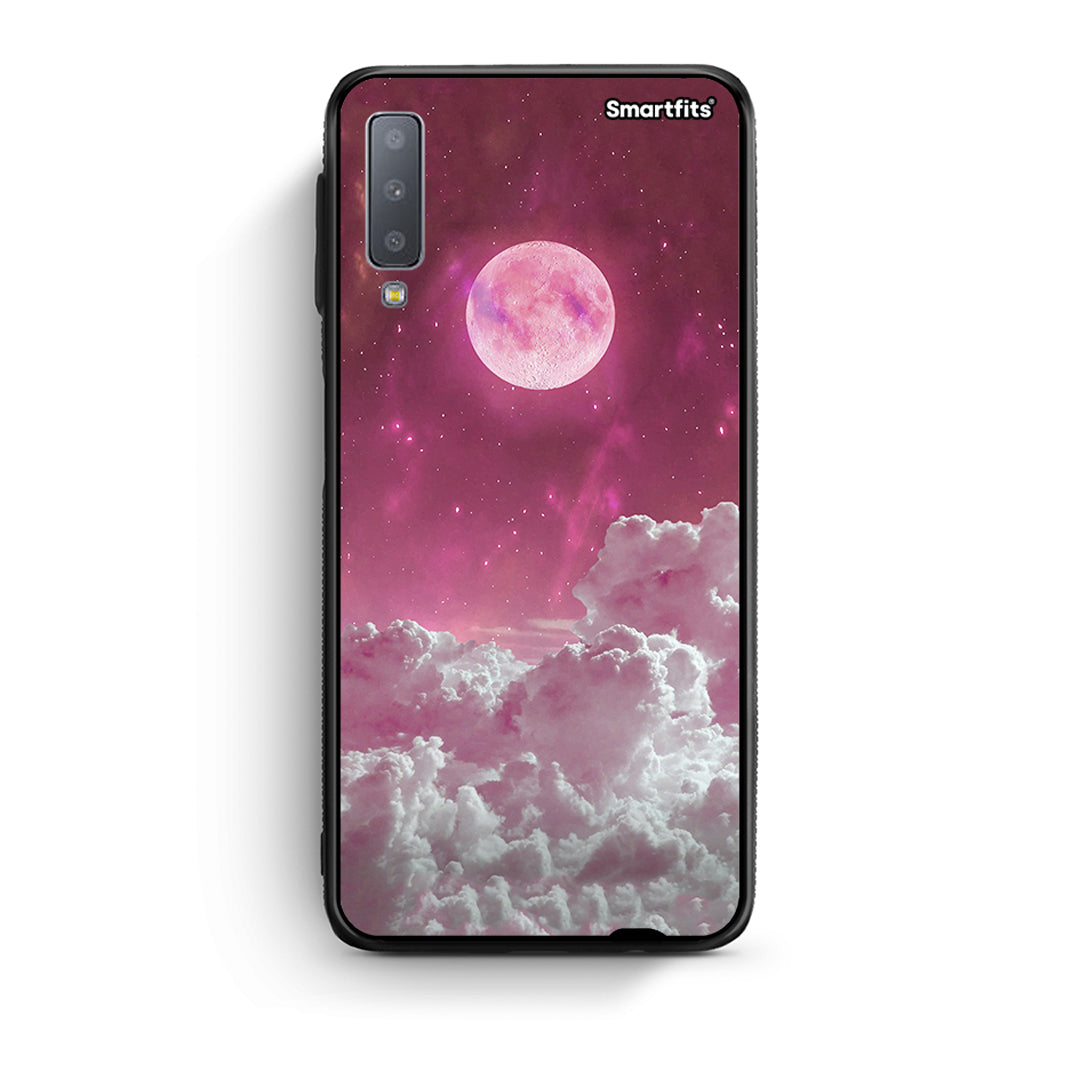samsung A7 Pink Moon Θήκη από τη Smartfits με σχέδιο στο πίσω μέρος και μαύρο περίβλημα | Smartphone case with colorful back and black bezels by Smartfits