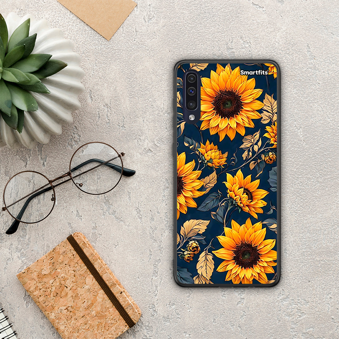 Autumn Sunflowers - Samsung Galaxy A70 θήκη