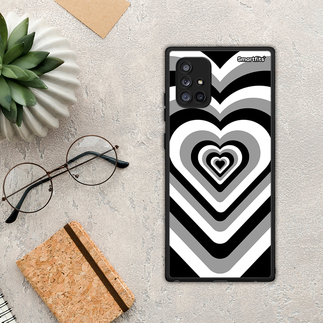 Black Hearts - Samsung Galaxy A71 5G case