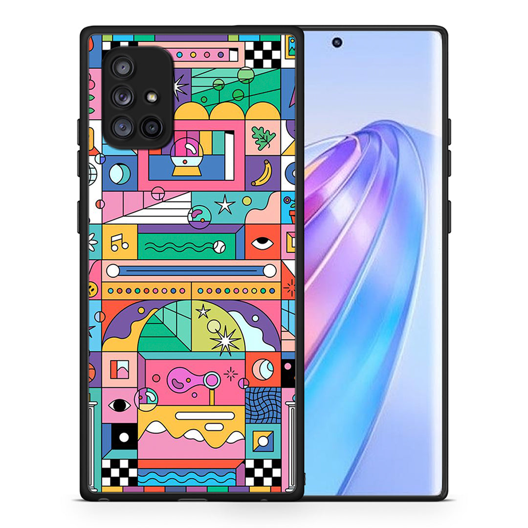 Θήκη Samsung Galaxy A71 5G Bubbles Soap από τη Smartfits με σχέδιο στο πίσω μέρος και μαύρο περίβλημα | Samsung Galaxy A71 5G Bubbles Soap case with colorful back and black bezels