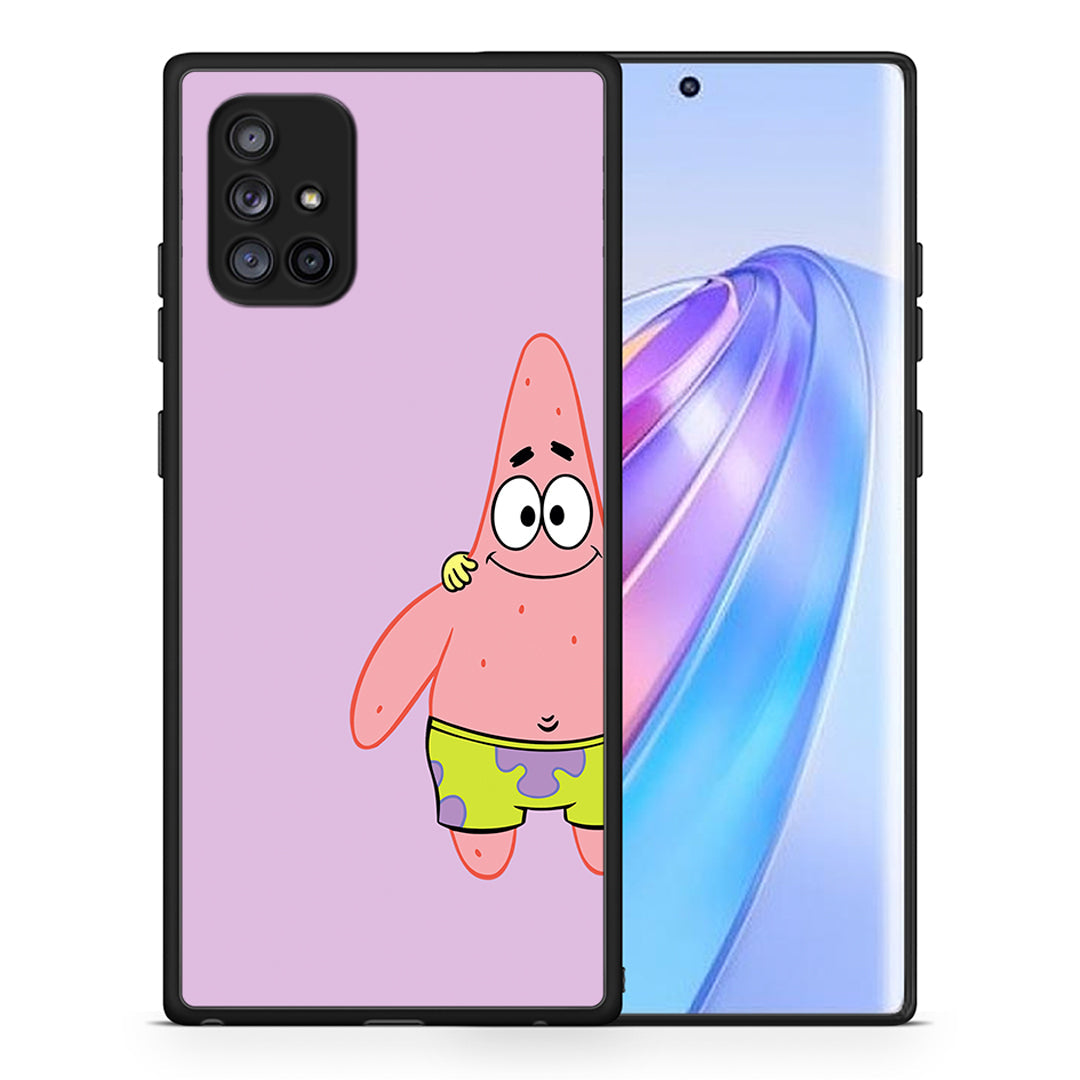 Θήκη Samsung Galaxy A71 5G Friends Patrick από τη Smartfits με σχέδιο στο πίσω μέρος και μαύρο περίβλημα | Samsung Galaxy A71 5G Friends Patrick case with colorful back and black bezels