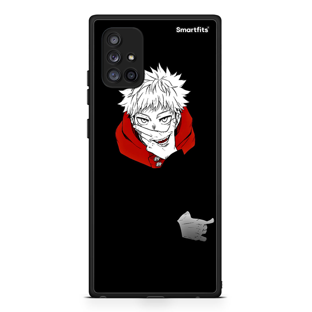 Samsung Galaxy A71 5G Itadori Anime θήκη από τη Smartfits με σχέδιο στο πίσω μέρος και μαύρο περίβλημα | Smartphone case with colorful back and black bezels by Smartfits