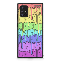 Thumbnail for Samsung Galaxy A71 5G Melting Rainbow θήκη από τη Smartfits με σχέδιο στο πίσω μέρος και μαύρο περίβλημα | Smartphone case with colorful back and black bezels by Smartfits