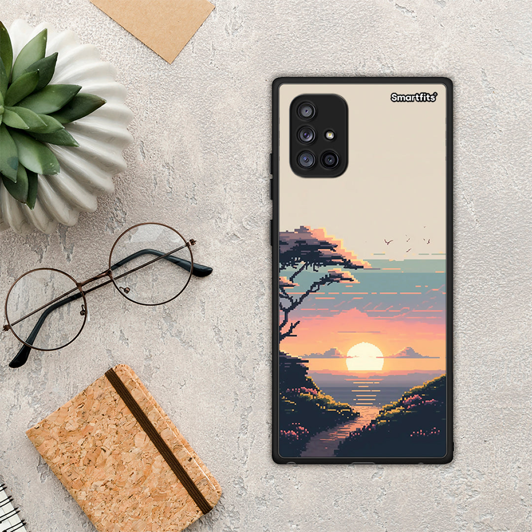 Pixel Sunset - Samsung Galaxy A71 5G case