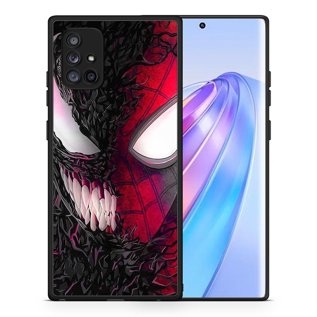 Θήκη Samsung Galaxy A71 5G SpiderVenom PopArt από τη Smartfits με σχέδιο στο πίσω μέρος και μαύρο περίβλημα | Samsung Galaxy A71 5G SpiderVenom PopArt case with colorful back and black bezels