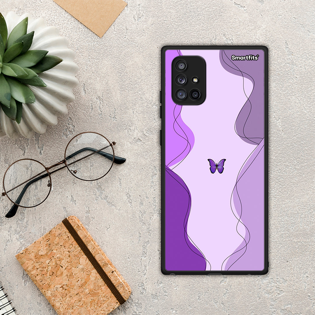 Purple Mariposa - Samsung Galaxy A71 5G case