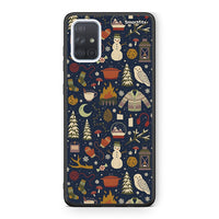 Thumbnail for Samsung A51 Christmas Elements θήκη από τη Smartfits με σχέδιο στο πίσω μέρος και μαύρο περίβλημα | Smartphone case with colorful back and black bezels by Smartfits
