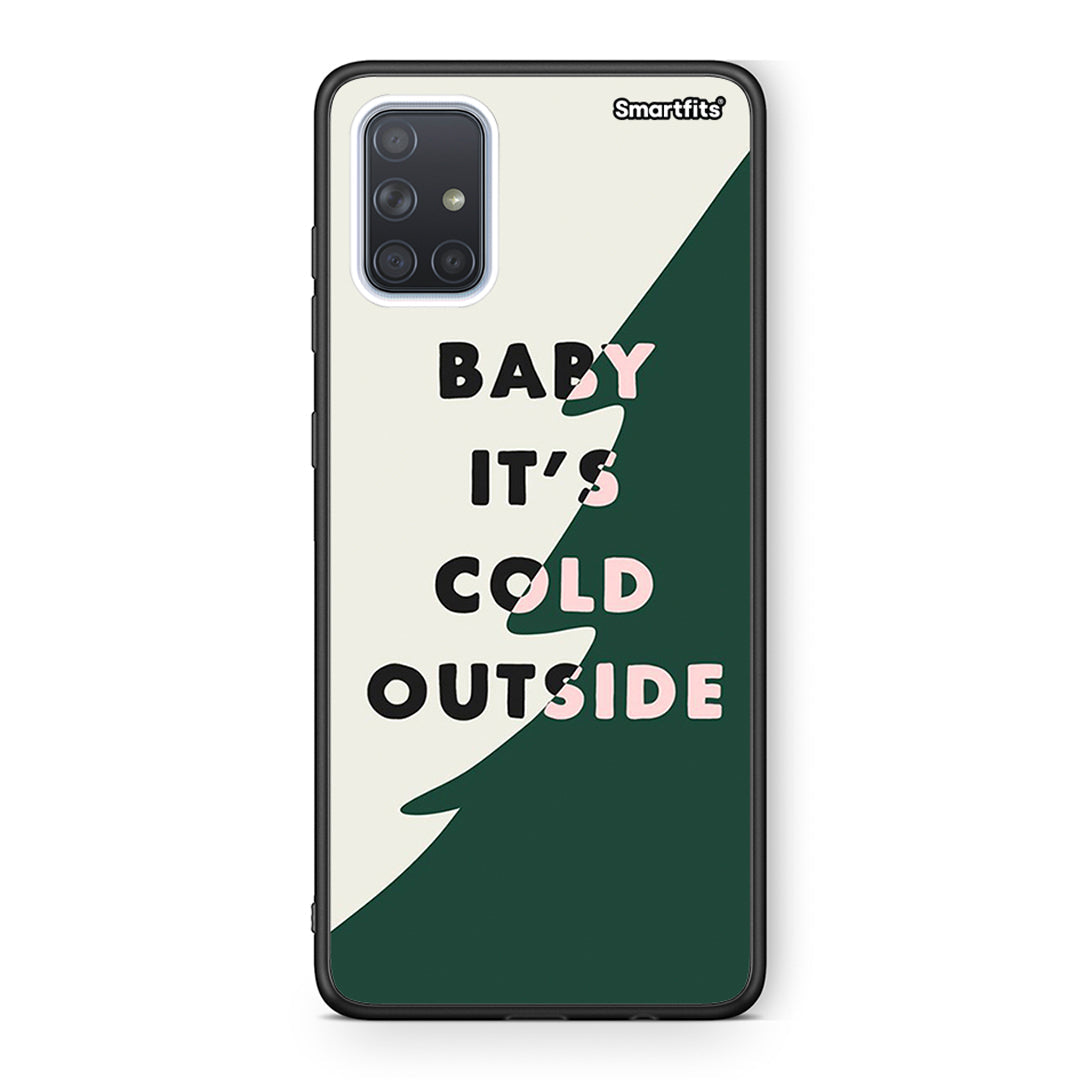 Samsung A51 Cold Outside θήκη από τη Smartfits με σχέδιο στο πίσω μέρος και μαύρο περίβλημα | Smartphone case with colorful back and black bezels by Smartfits