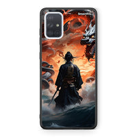Thumbnail for Samsung A71 Dragons Fight θήκη από τη Smartfits με σχέδιο στο πίσω μέρος και μαύρο περίβλημα | Smartphone case with colorful back and black bezels by Smartfits