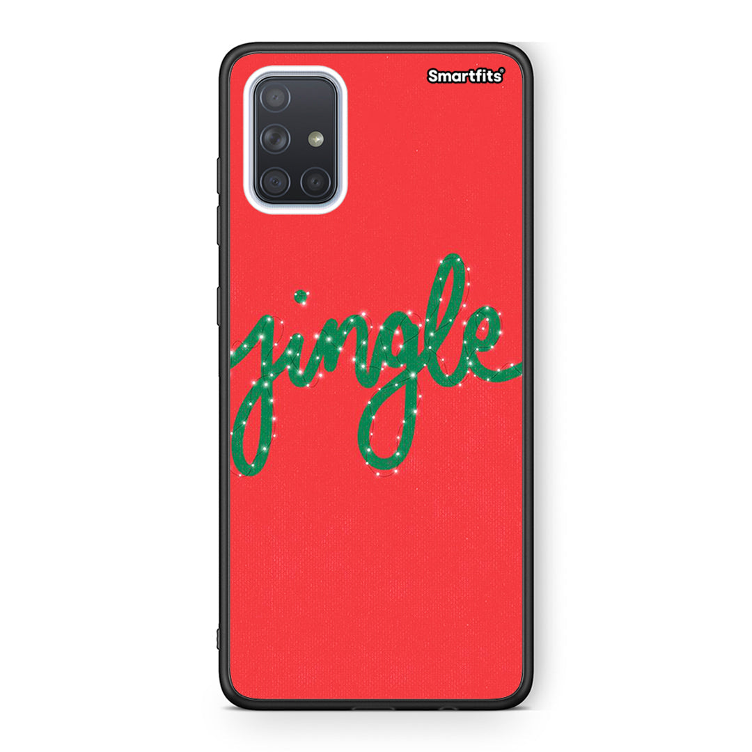 Samsung A51 Jingle Xmas θήκη από τη Smartfits με σχέδιο στο πίσω μέρος και μαύρο περίβλημα | Smartphone case with colorful back and black bezels by Smartfits