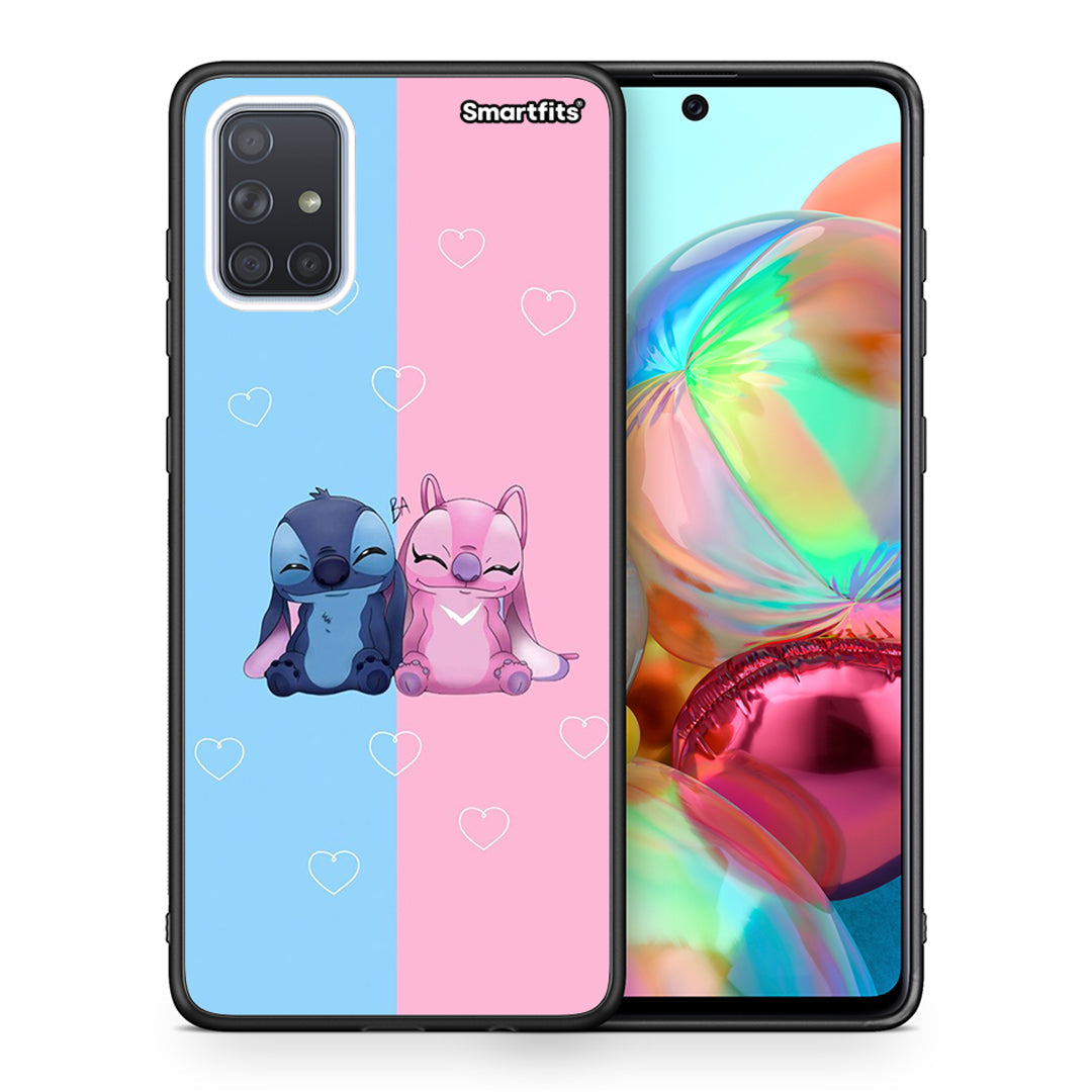 Θήκη Samsung A71 Stitch And Angel από τη Smartfits με σχέδιο στο πίσω μέρος και μαύρο περίβλημα | Samsung A71 Stitch And Angel case with colorful back and black bezels