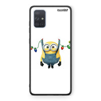 Thumbnail for Samsung A51 Xmas Minion Lights θήκη από τη Smartfits με σχέδιο στο πίσω μέρος και μαύρο περίβλημα | Smartphone case with colorful back and black bezels by Smartfits