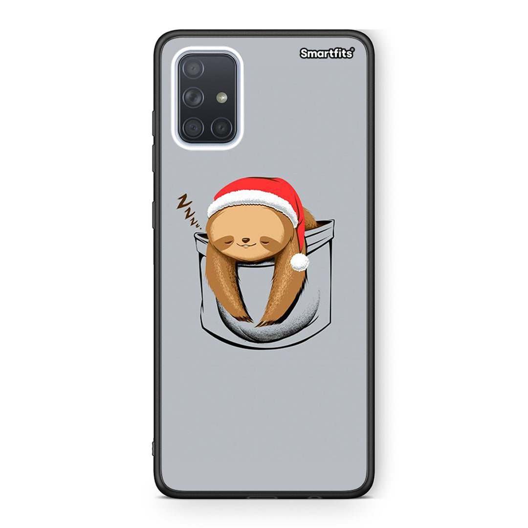 Samsung A51 Xmas Zzzz θήκη από τη Smartfits με σχέδιο στο πίσω μέρος και μαύρο περίβλημα | Smartphone case with colorful back and black bezels by Smartfits