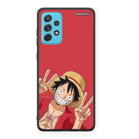 Thumbnail for Samsung A72 Pirate Luffy Θήκη από τη Smartfits με σχέδιο στο πίσω μέρος και μαύρο περίβλημα | Smartphone case with colorful back and black bezels by Smartfits