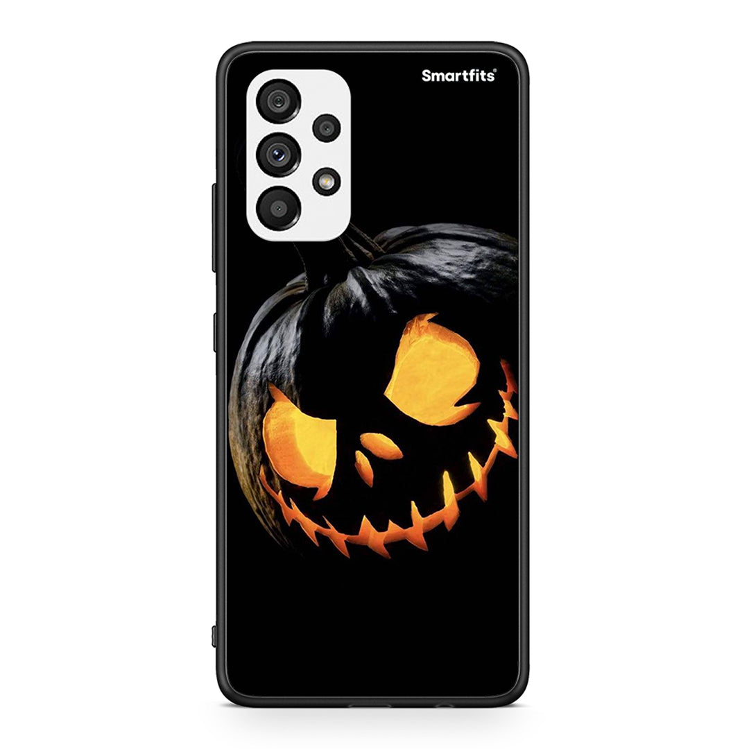 Samsung A73 5G Halloween Scary Pumpkin Θήκη από τη Smartfits με σχέδιο στο πίσω μέρος και μαύρο περίβλημα | Smartphone case with colorful back and black bezels by Smartfits