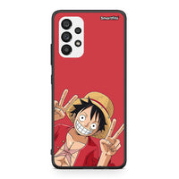 Thumbnail for Samsung A73 5G Pirate Luffy Θήκη από τη Smartfits με σχέδιο στο πίσω μέρος και μαύρο περίβλημα | Smartphone case with colorful back and black bezels by Smartfits