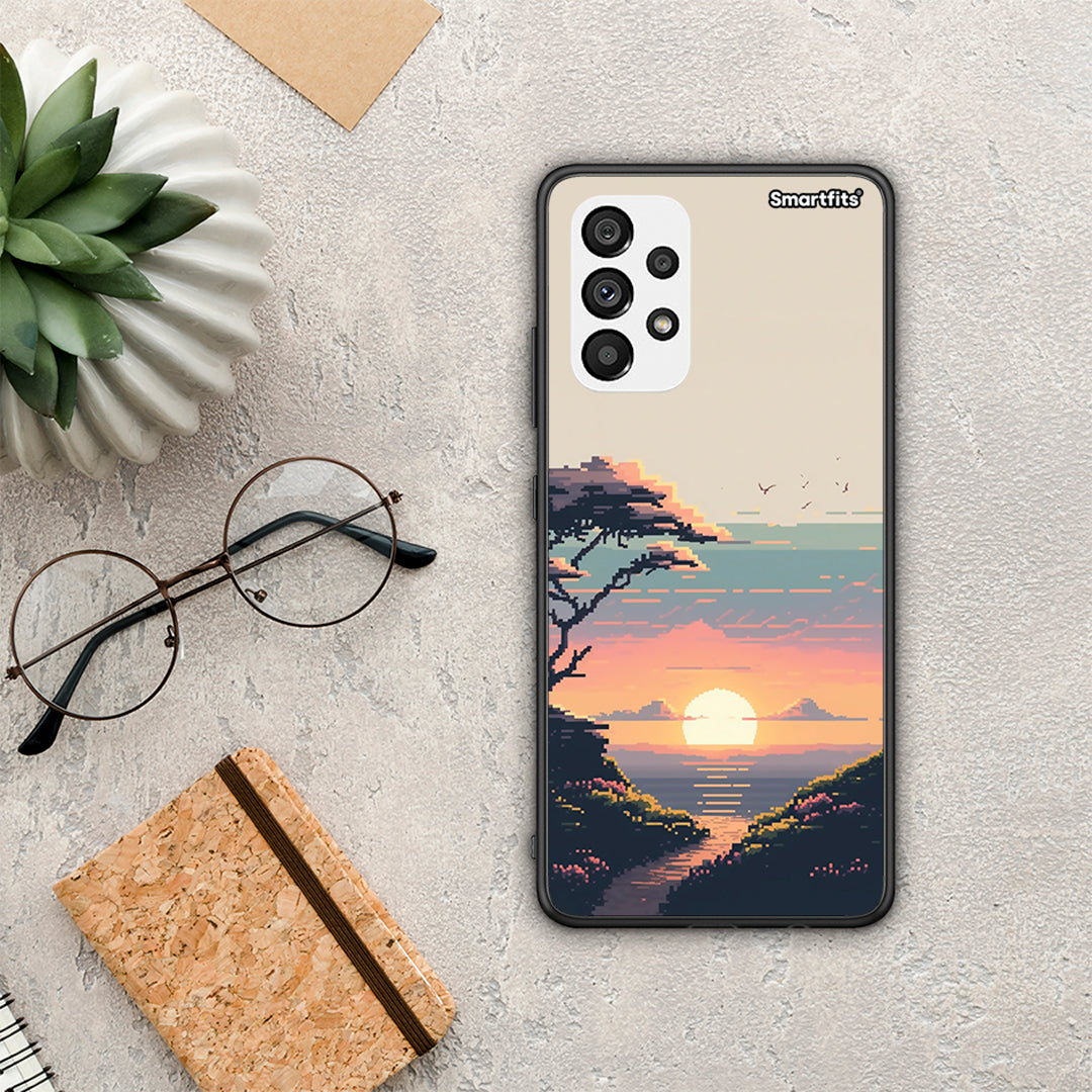 Pixel Sunset - Samsung Galaxy A73 5G case