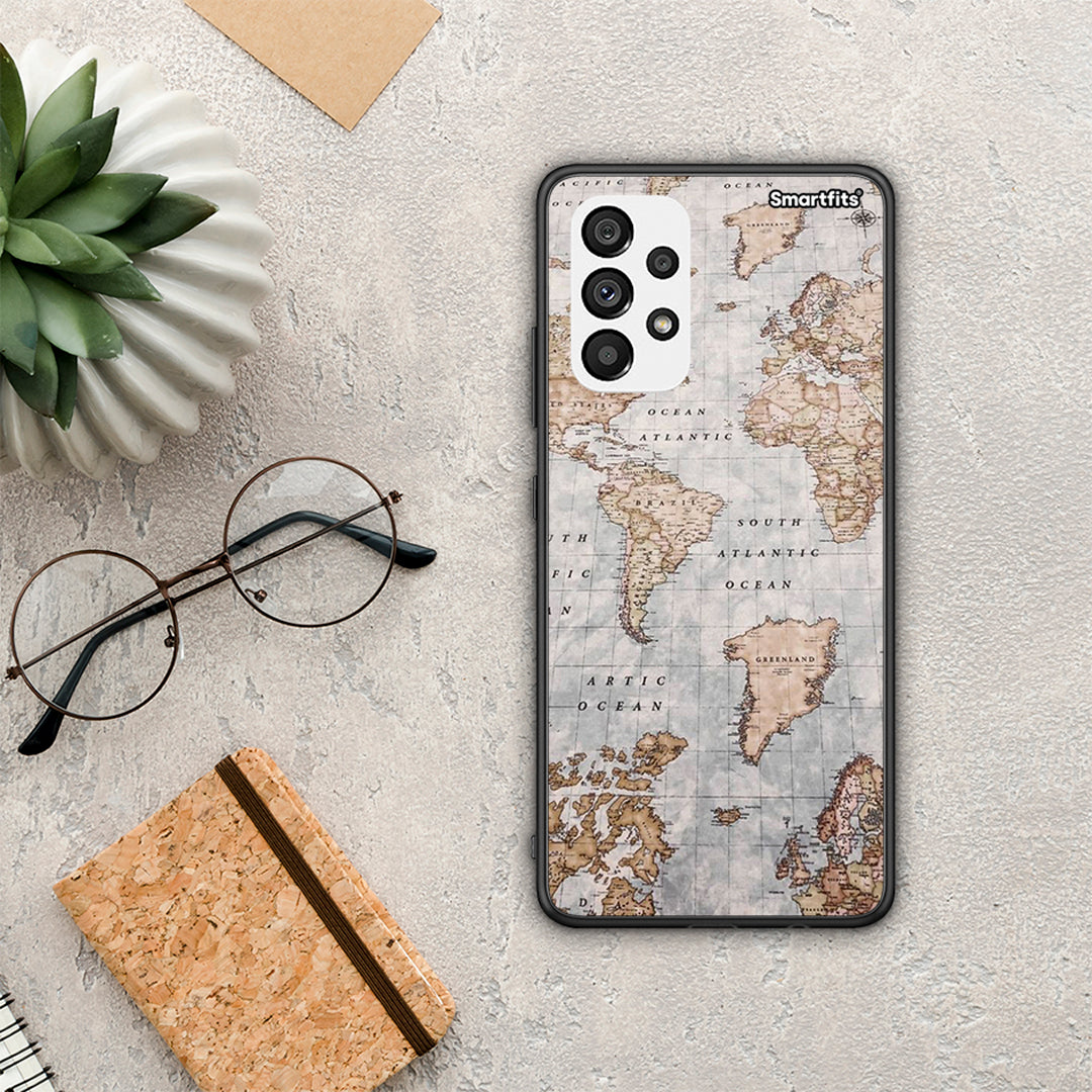 World Map - Samsung Galaxy A73 5G θήκη