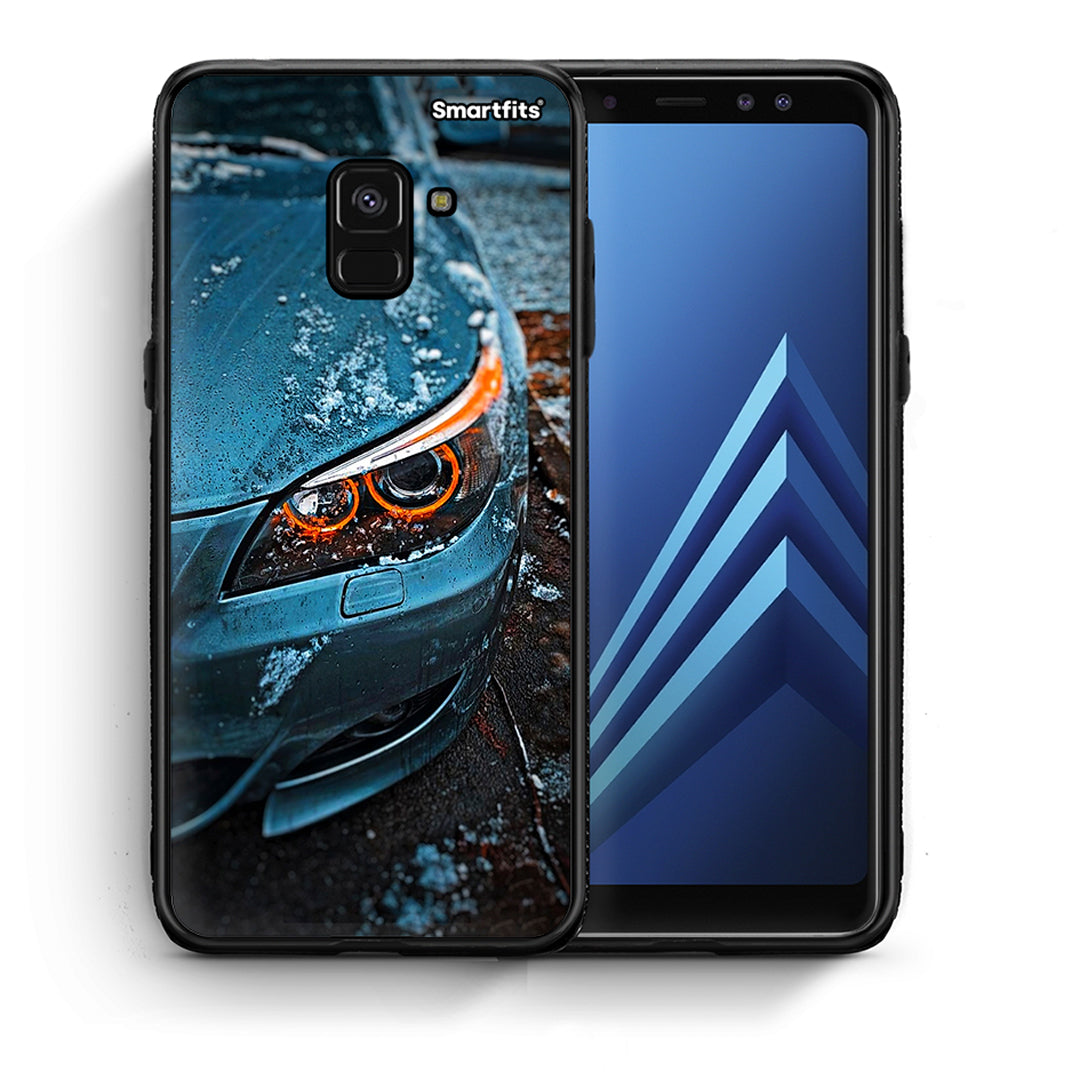 Θήκη Samsung A8 Bmw E60 από τη Smartfits με σχέδιο στο πίσω μέρος και μαύρο περίβλημα | Samsung A8 Bmw E60 case with colorful back and black bezels