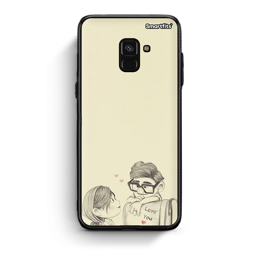 Samsung A8 Carl And Ellie θήκη από τη Smartfits με σχέδιο στο πίσω μέρος και μαύρο περίβλημα | Smartphone case with colorful back and black bezels by Smartfits
