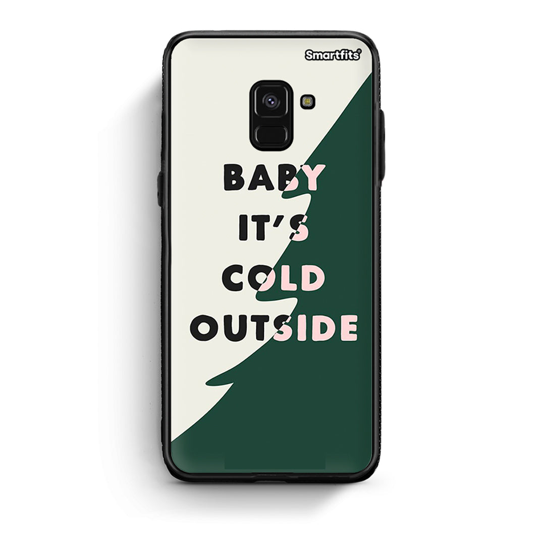 Samsung A8 Cold Outside θήκη από τη Smartfits με σχέδιο στο πίσω μέρος και μαύρο περίβλημα | Smartphone case with colorful back and black bezels by Smartfits