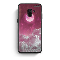 Thumbnail for Samsung A8 Pink Moon Θήκη από τη Smartfits με σχέδιο στο πίσω μέρος και μαύρο περίβλημα | Smartphone case with colorful back and black bezels by Smartfits