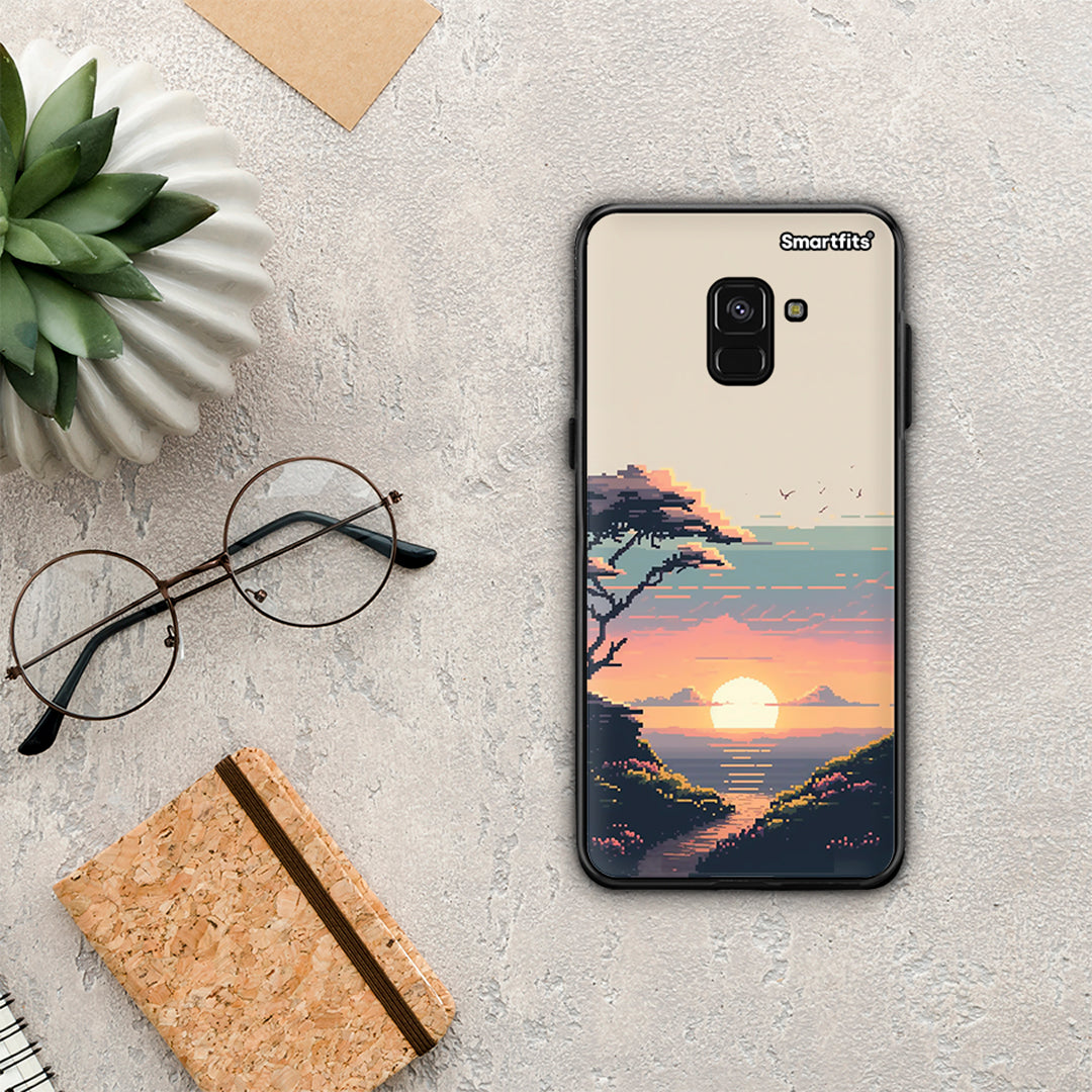 Pixel Sunset - Samsung Galaxy A8 θήκη