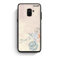 Thumbnail for Samsung A8 Where Next Θήκη από τη Smartfits με σχέδιο στο πίσω μέρος και μαύρο περίβλημα | Smartphone case with colorful back and black bezels by Smartfits