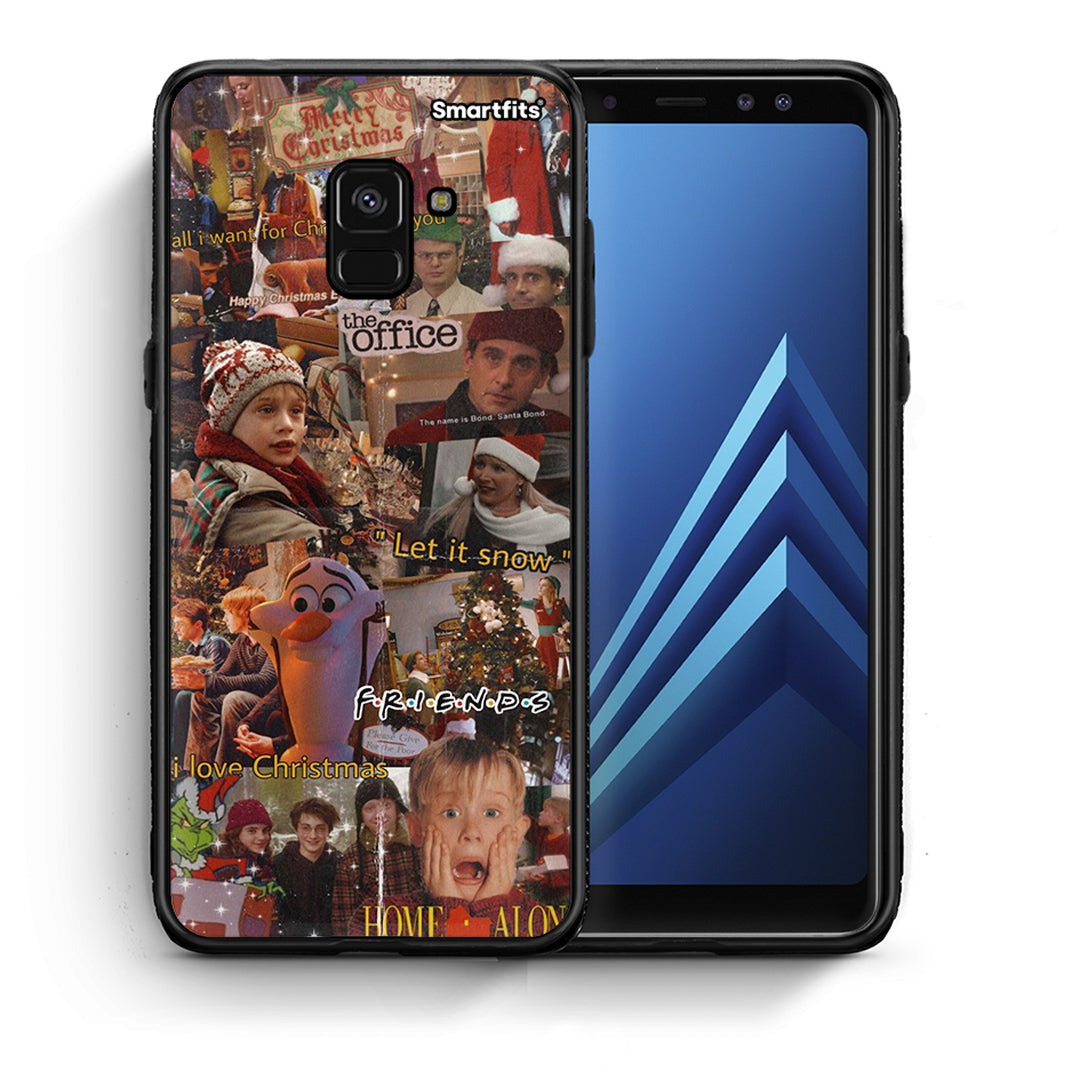 Θήκη Samsung A8 Xmas Wishes από τη Smartfits με σχέδιο στο πίσω μέρος και μαύρο περίβλημα | Samsung A8 Xmas Wishes case with colorful back and black bezels