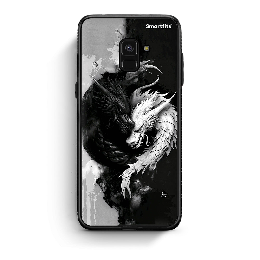 Samsung A8 Yin Yang Θήκη από τη Smartfits με σχέδιο στο πίσω μέρος και μαύρο περίβλημα | Smartphone case with colorful back and black bezels by Smartfits
