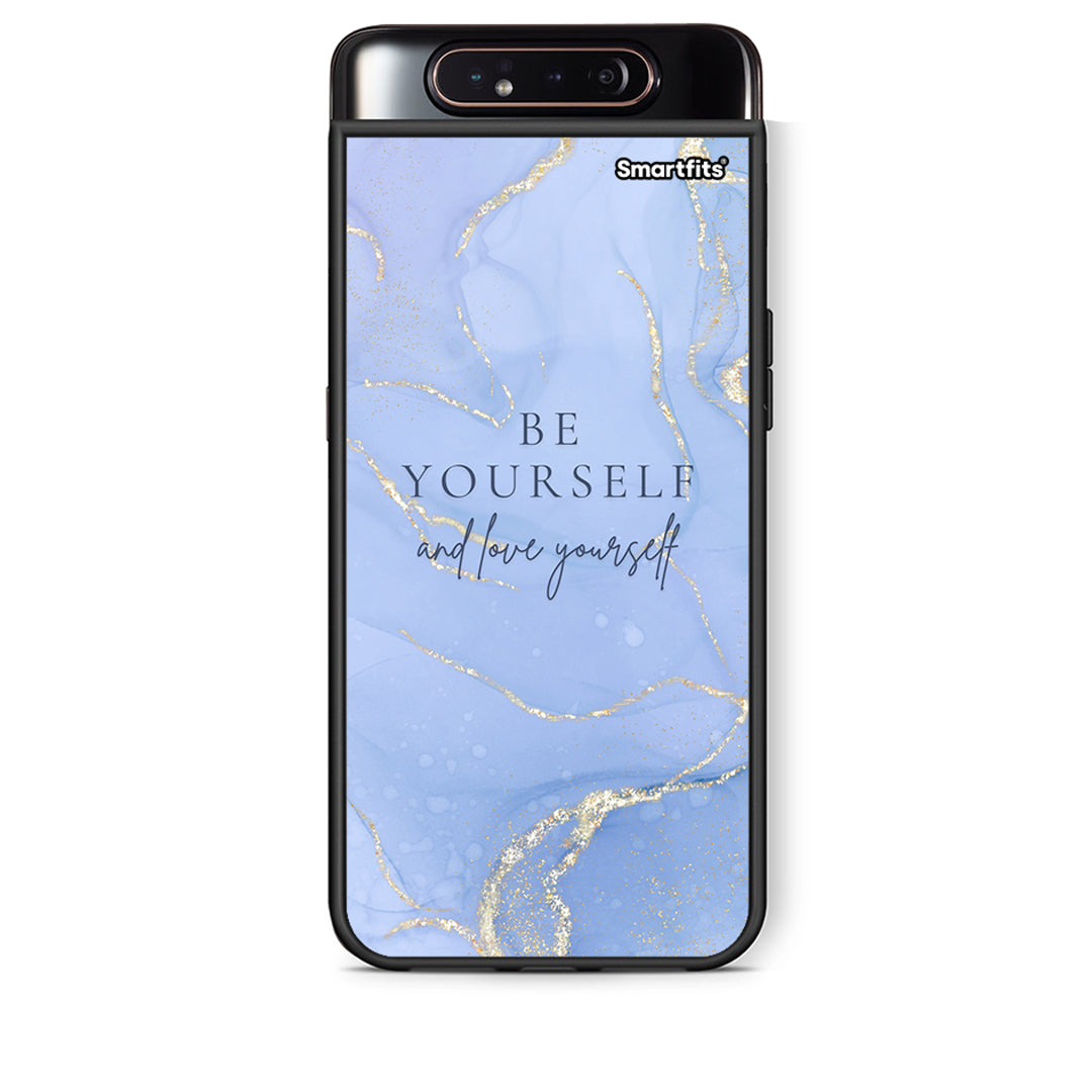 Samsung A80 Be Yourself θήκη από τη Smartfits με σχέδιο στο πίσω μέρος και μαύρο περίβλημα | Smartphone case with colorful back and black bezels by Smartfits