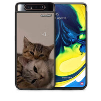 Thumbnail for Θήκη Samsung A80 Cats In Love από τη Smartfits με σχέδιο στο πίσω μέρος και μαύρο περίβλημα | Samsung A80 Cats In Love case with colorful back and black bezels