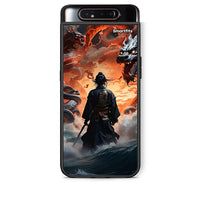Thumbnail for Samsung A80 Dragons Fight θήκη από τη Smartfits με σχέδιο στο πίσω μέρος και μαύρο περίβλημα | Smartphone case with colorful back and black bezels by Smartfits