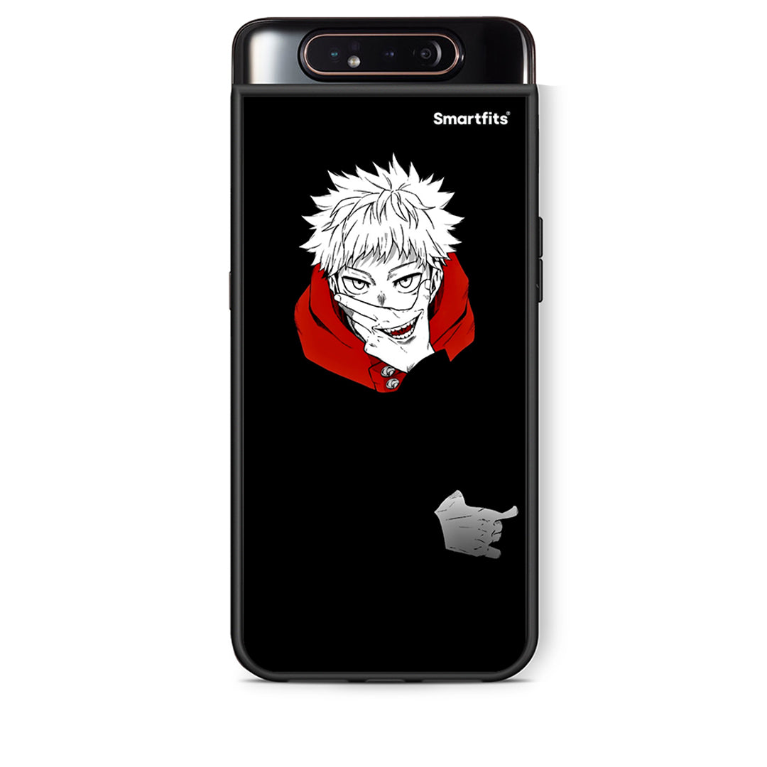 Samsung A80 Itadori Anime θήκη από τη Smartfits με σχέδιο στο πίσω μέρος και μαύρο περίβλημα | Smartphone case with colorful back and black bezels by Smartfits