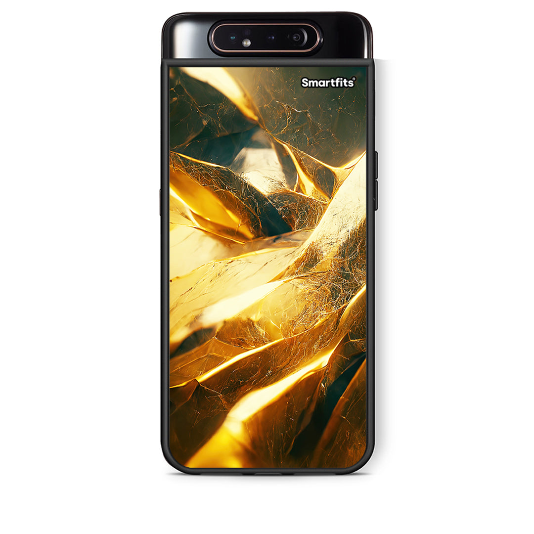 Samsung A80 Real Gold θήκη από τη Smartfits με σχέδιο στο πίσω μέρος και μαύρο περίβλημα | Smartphone case with colorful back and black bezels by Smartfits