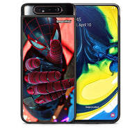 Thumbnail for Θήκη Samsung A80 Spider Hand από τη Smartfits με σχέδιο στο πίσω μέρος και μαύρο περίβλημα | Samsung A80 Spider Hand case with colorful back and black bezels