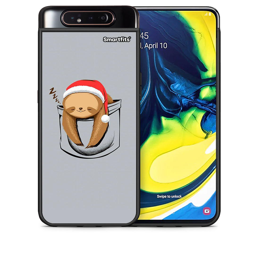 Θήκη Samsung A80 Xmas Zzzz από τη Smartfits με σχέδιο στο πίσω μέρος και μαύρο περίβλημα | Samsung A80 Xmas Zzzz case with colorful back and black bezels