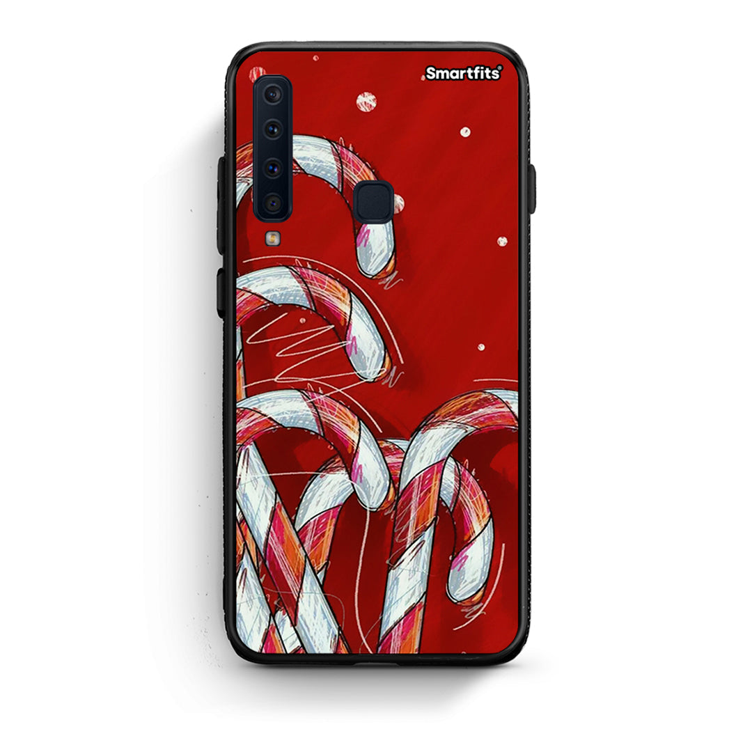 samsung a9 Candy Cane θήκη από τη Smartfits με σχέδιο στο πίσω μέρος και μαύρο περίβλημα | Smartphone case with colorful back and black bezels by Smartfits