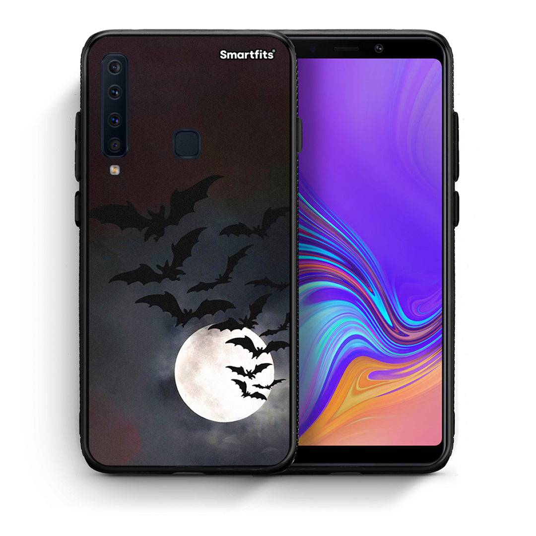 Θήκη Samsung A9 Halloween Bat Night από τη Smartfits με σχέδιο στο πίσω μέρος και μαύρο περίβλημα | Samsung A9 Halloween Bat Night case with colorful back and black bezels