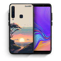 Thumbnail for Θήκη Samsung A9 Pixel Sunset από τη Smartfits με σχέδιο στο πίσω μέρος και μαύρο περίβλημα | Samsung A9 Pixel Sunset case with colorful back and black bezels