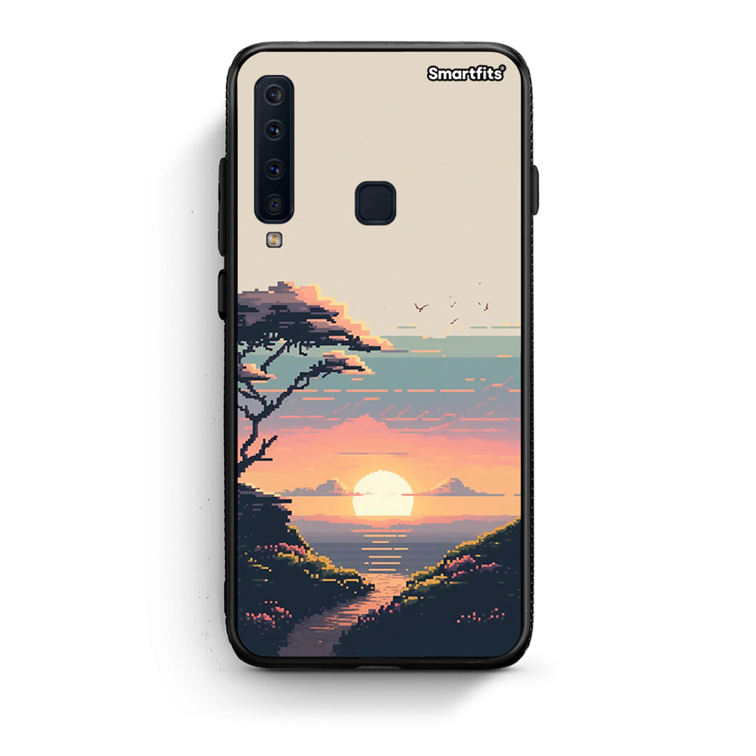 samsung a9 Pixel Sunset Θήκη από τη Smartfits με σχέδιο στο πίσω μέρος και μαύρο περίβλημα | Smartphone case with colorful back and black bezels by Smartfits