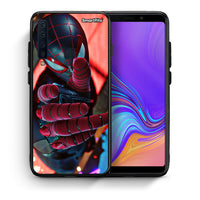 Thumbnail for Θήκη Samsung A9 Spider Hand από τη Smartfits με σχέδιο στο πίσω μέρος και μαύρο περίβλημα | Samsung A9 Spider Hand case with colorful back and black bezels